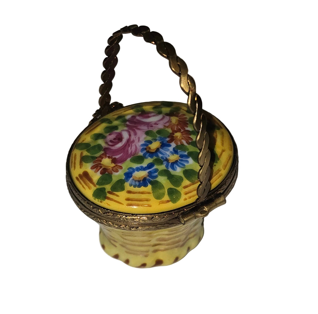 Yellow Basket w Flowers, view 3