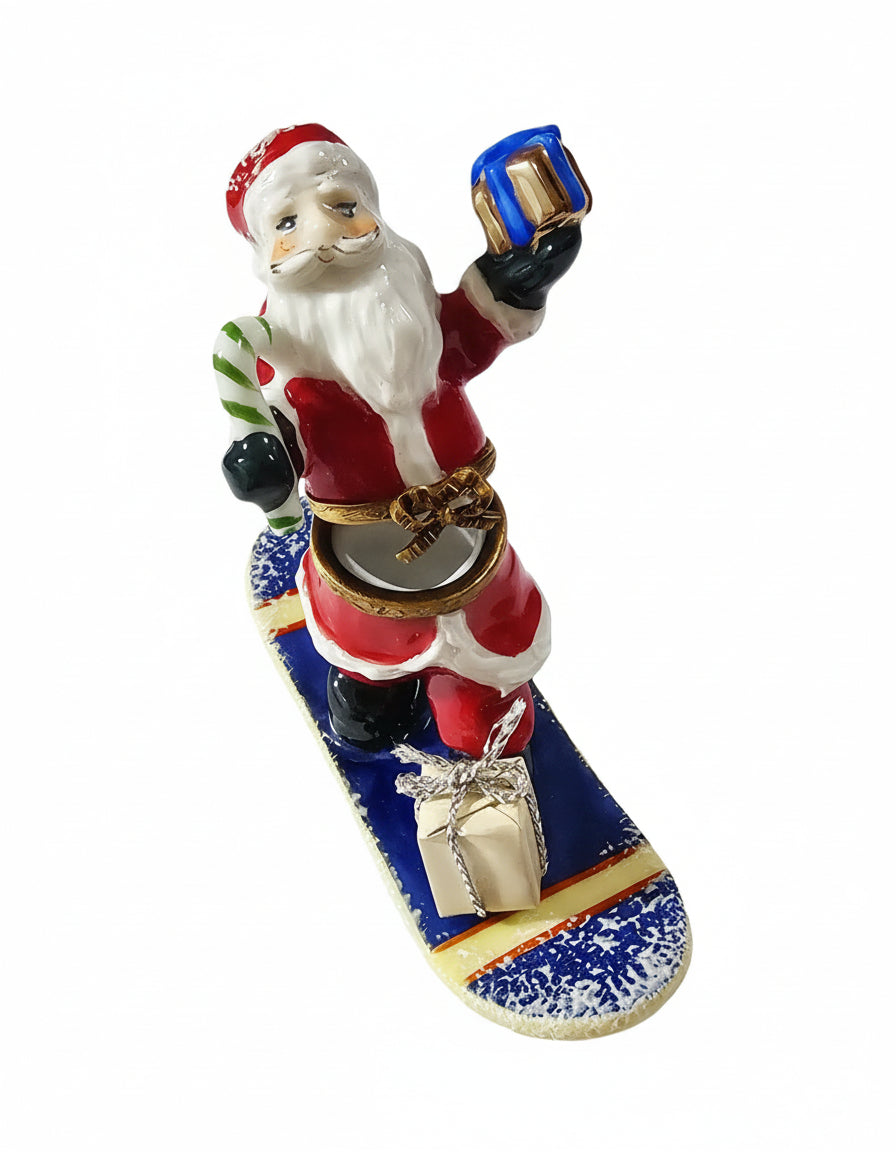 Santa on Snowboard, view 2
