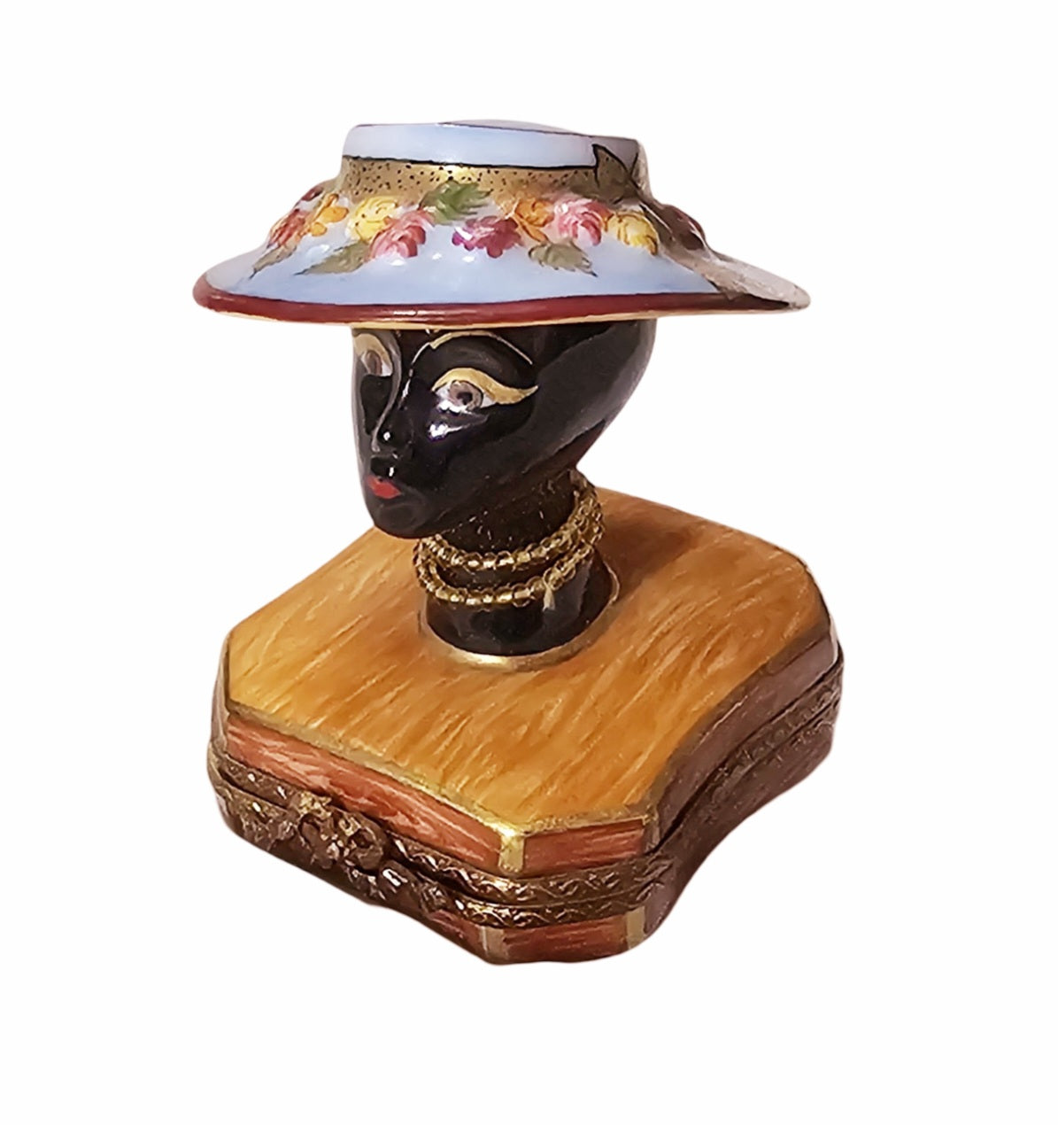 Hat on Mannequin Head Limoges Box Gift, view 5