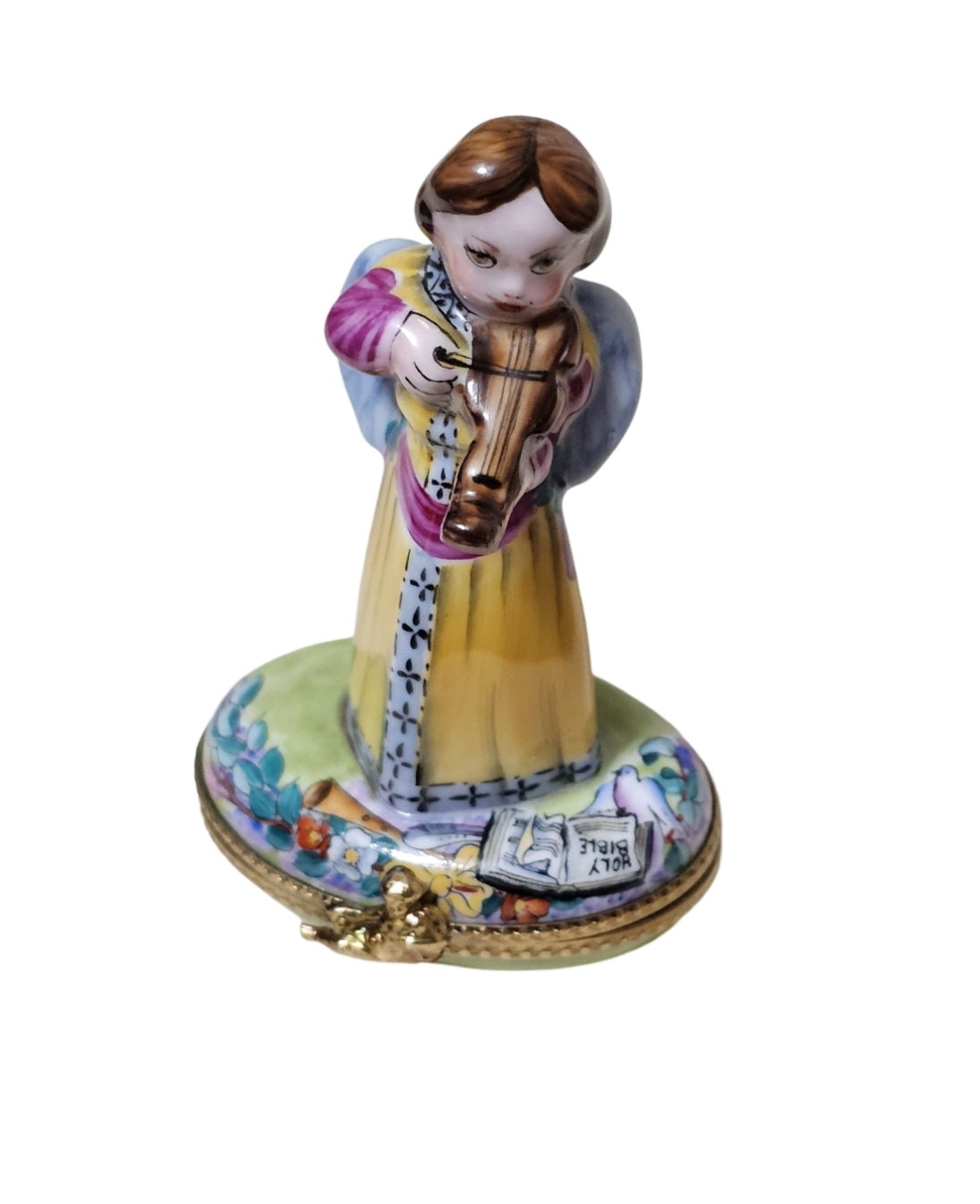 Angel Violin Bible Limoges box, an heirloom-quality piece for collectors