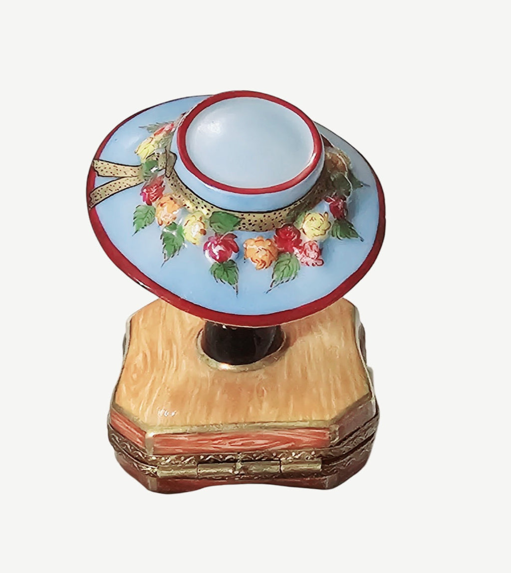 Hat on Mannequin Head Limoges Box Gift, view 3