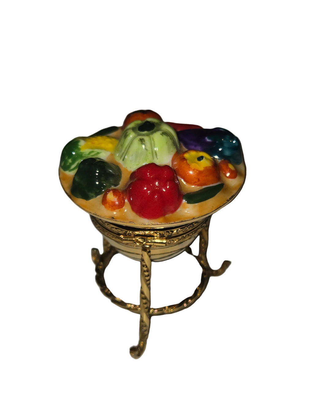 Fruit Basket on Gold Stand, view 6