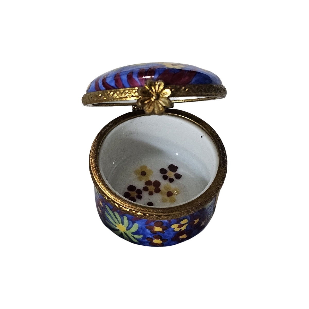 Boldly Colorful on Blue Limoges Box, view 2