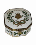 Emperor Gold Bee Wreath Hexagon Limoges Porcelain Art Object, a hand-painted Limoges porcelain gift