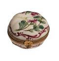 Apple Shape W Flowers Porcelain Limoges Porcelain Art Object, a hand-painted Limoges porcelain gift