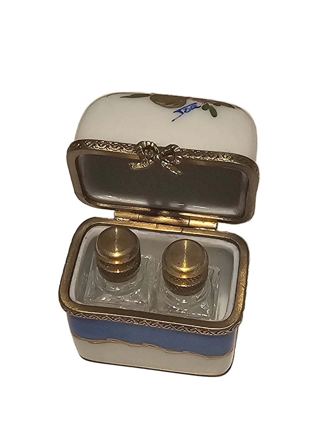 Madame Pompadour Double Perfume Porcelain Art Limoges Box, view 2