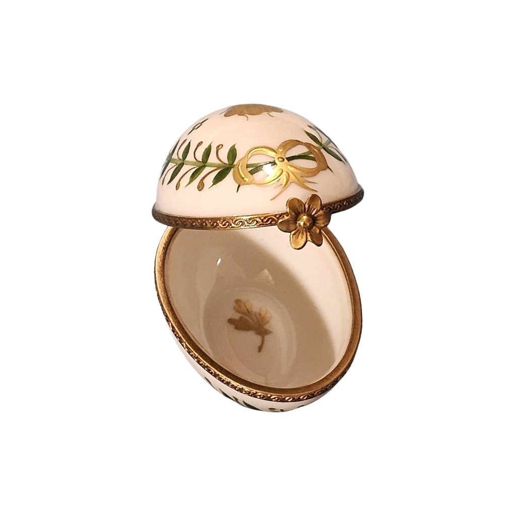 Golden Green Leaves on Egg Box, view 2