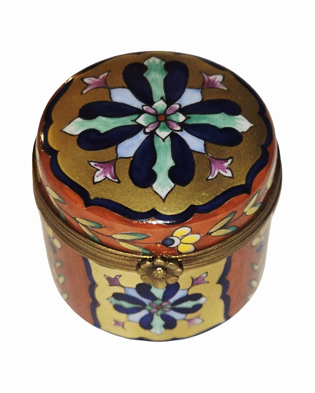 Sunburst Round, a hand-painted Limoges porcelain gift