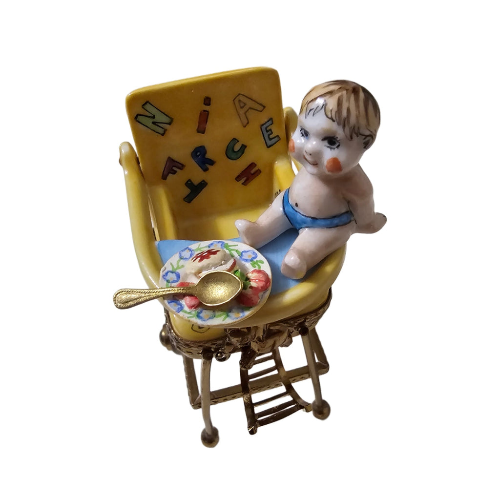 Removable Baby in Highchair Limoges Box, view 3
