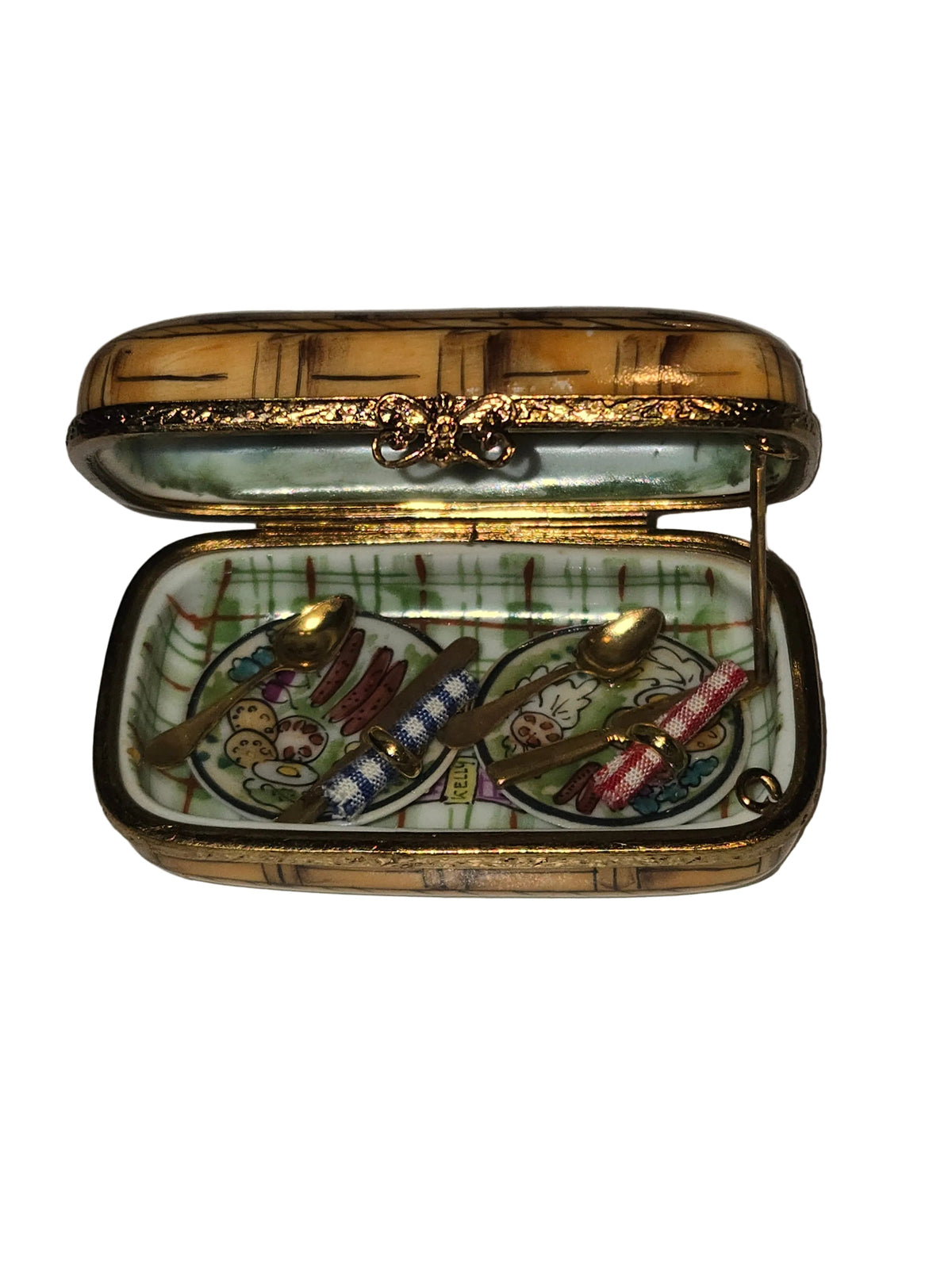 Picnic Basket Limoges Treasure for Nature Lovers, view 3