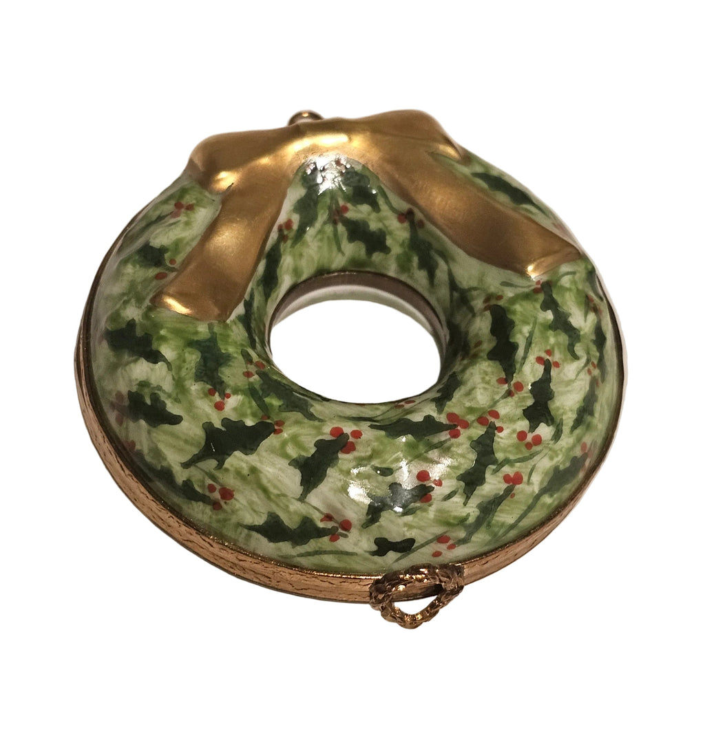 Holiday Pine Wreath by Artoria, an authentic French Limoges box for Christmas from Limoges Boutique