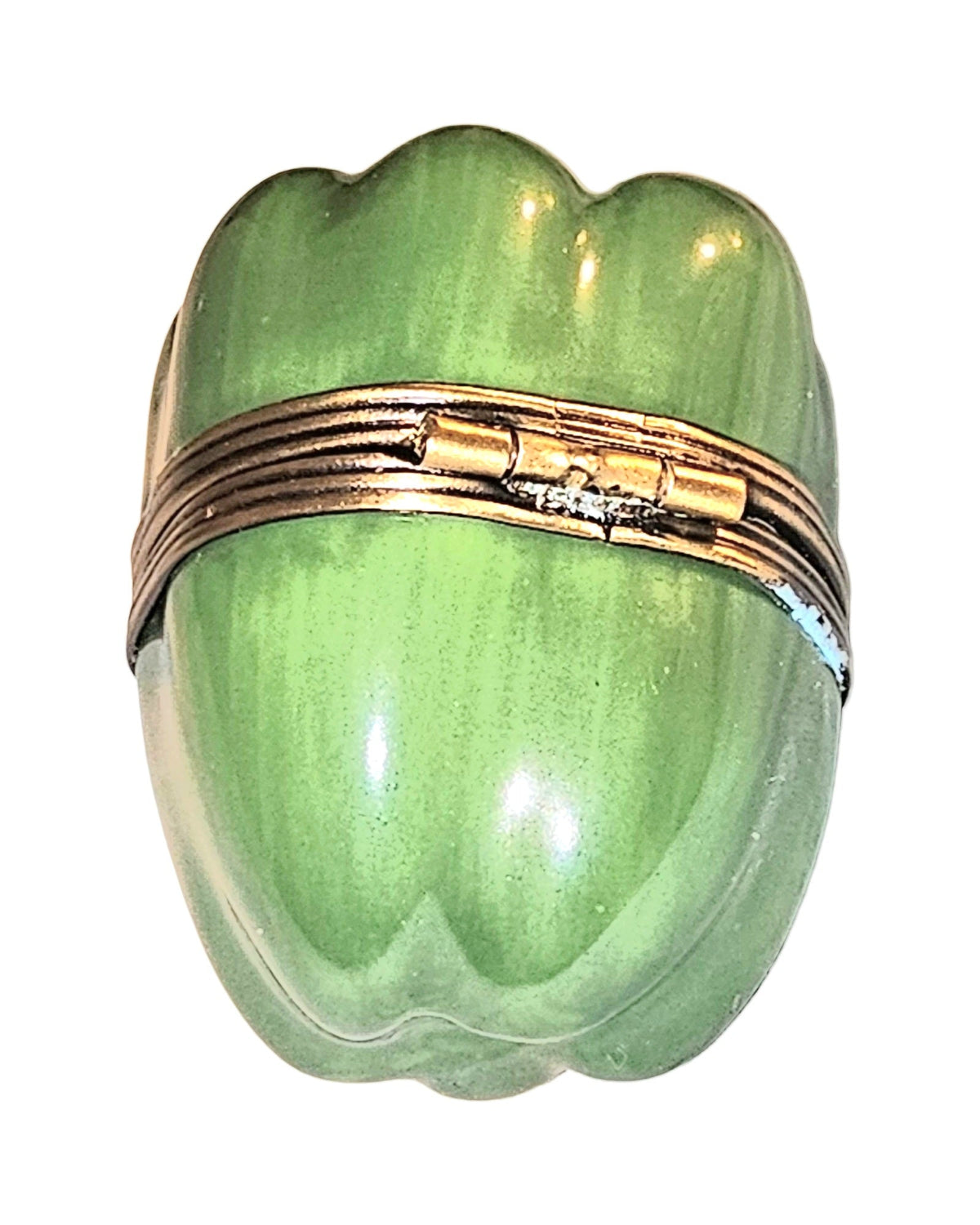 Medium Green Pepper Limoges Box, view 4