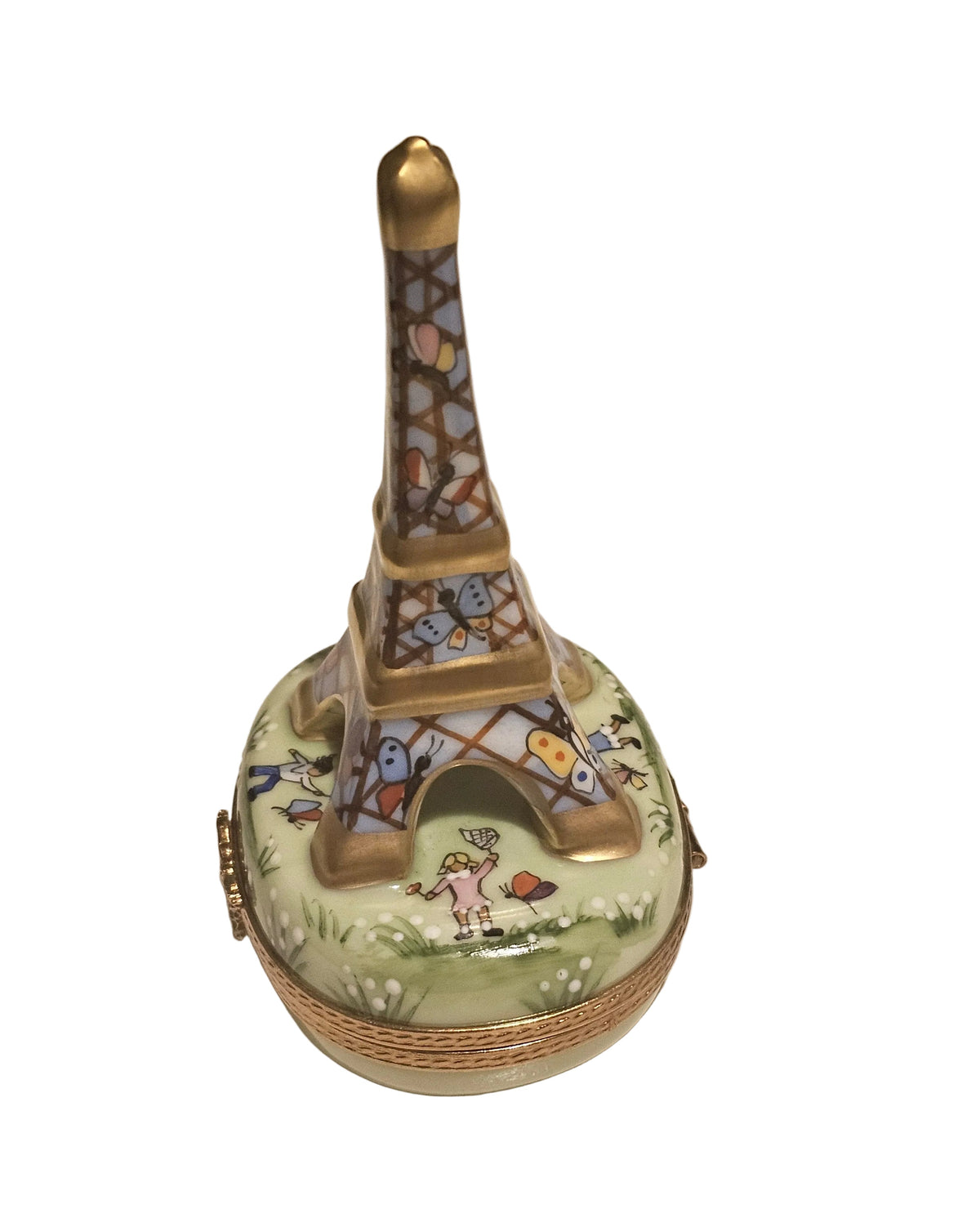 White Eiffel Tower w Balloons Limoges Box, view 5