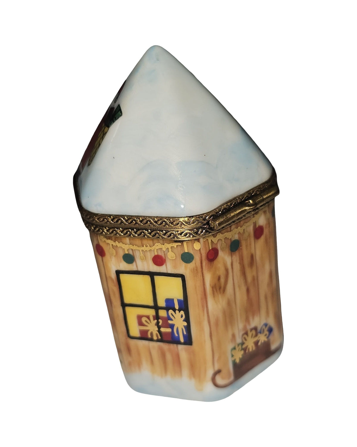 Santa Claus on Christmas House Limoges Box, view 5