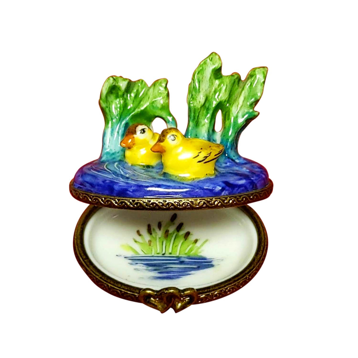 Yellow Ducks on Water, view 2