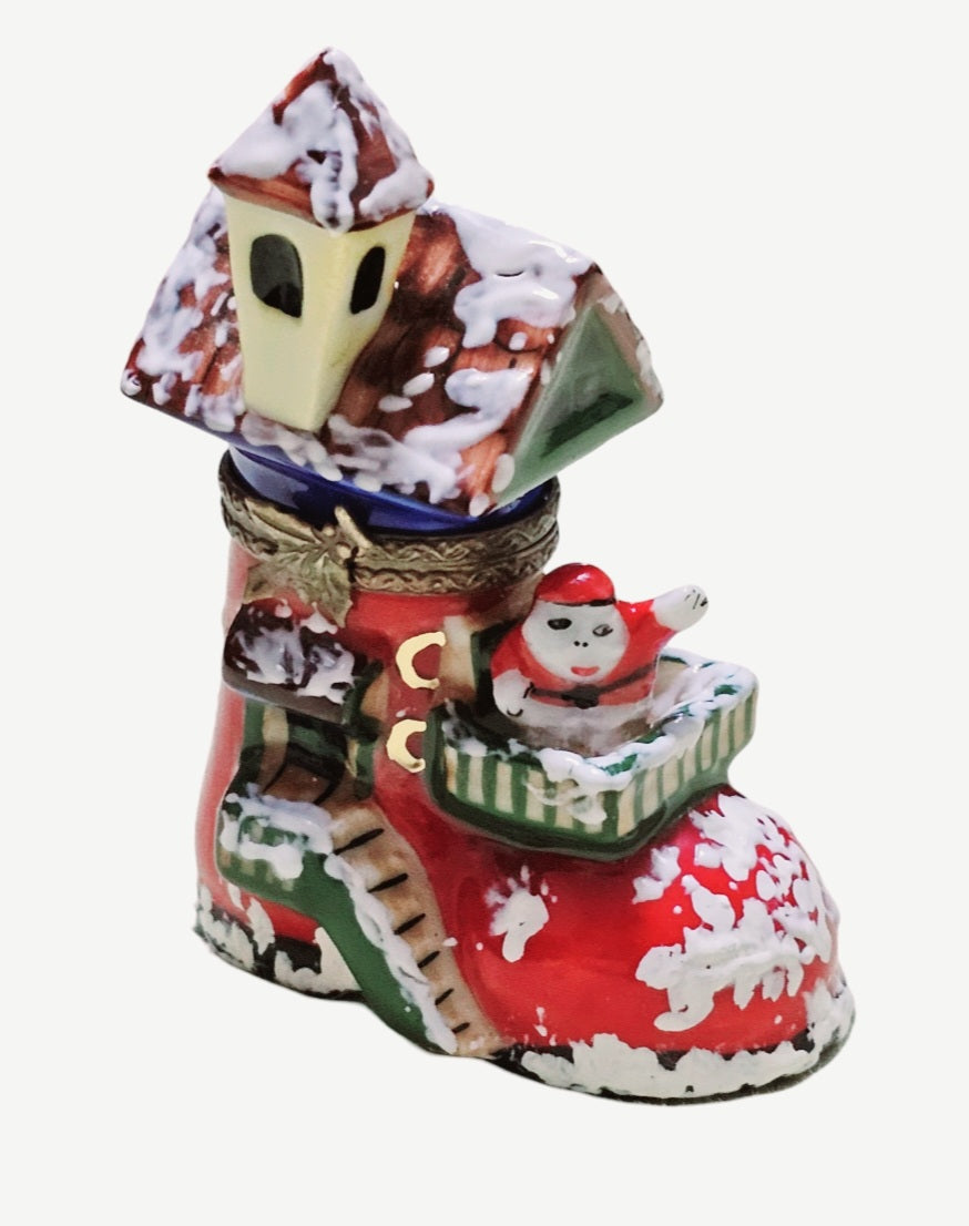 Santa Workshop Boot Limoges Box, view 5