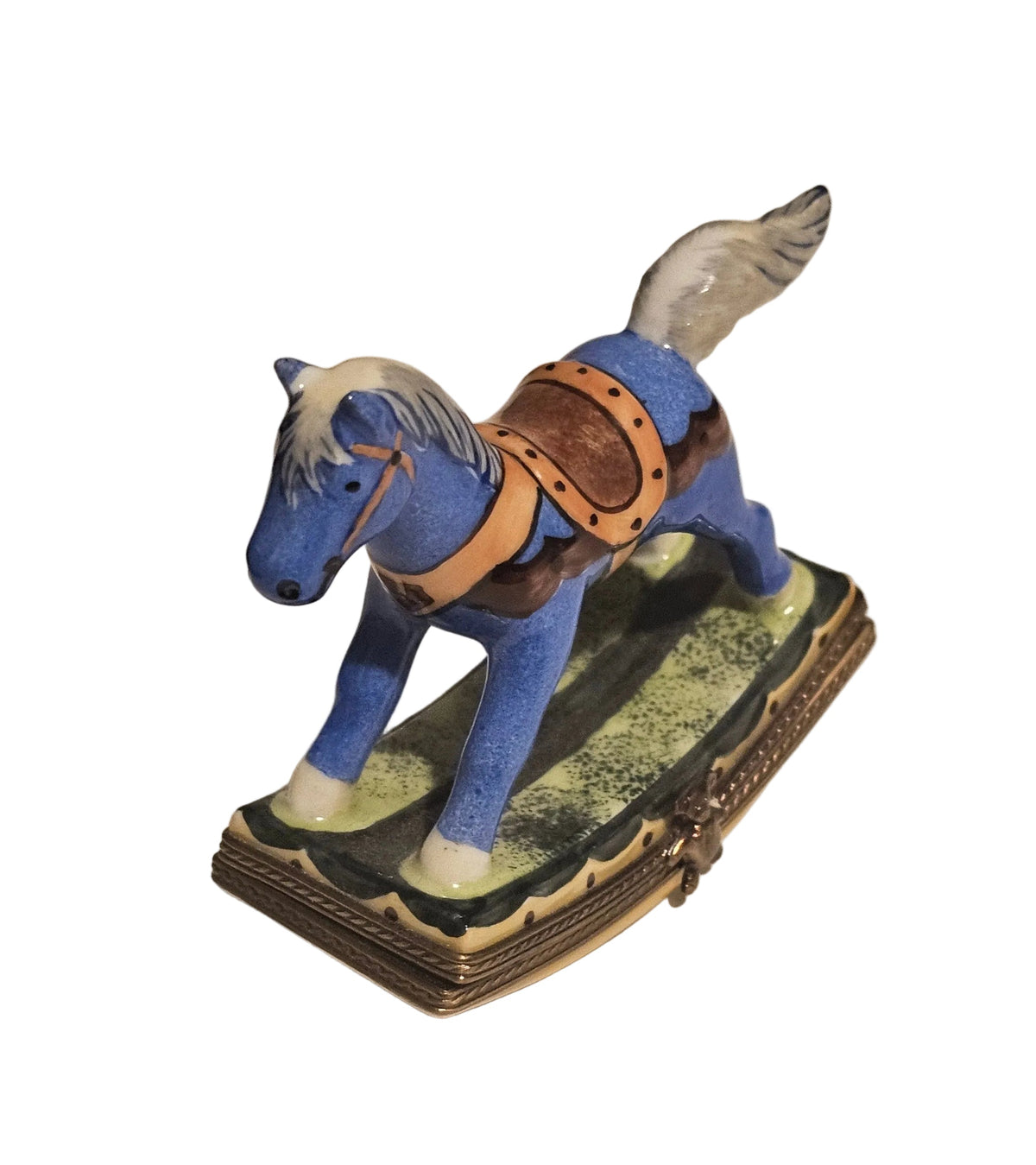Christmas Rocking Horse Sheriff Limoges Box Figurine, view 10