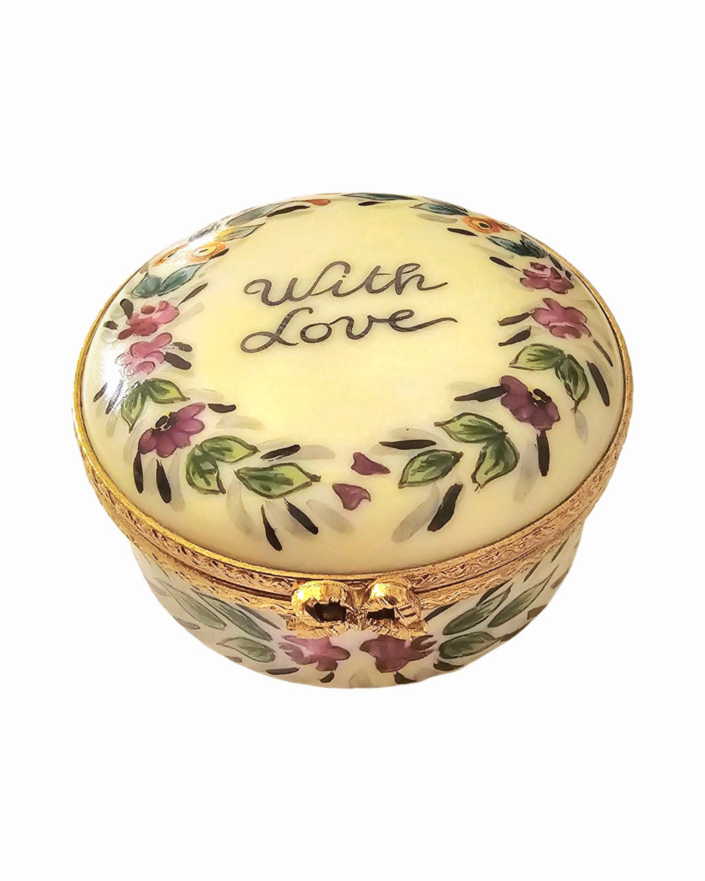 With Love Round Rochard, a hand-painted Limoges porcelain gift