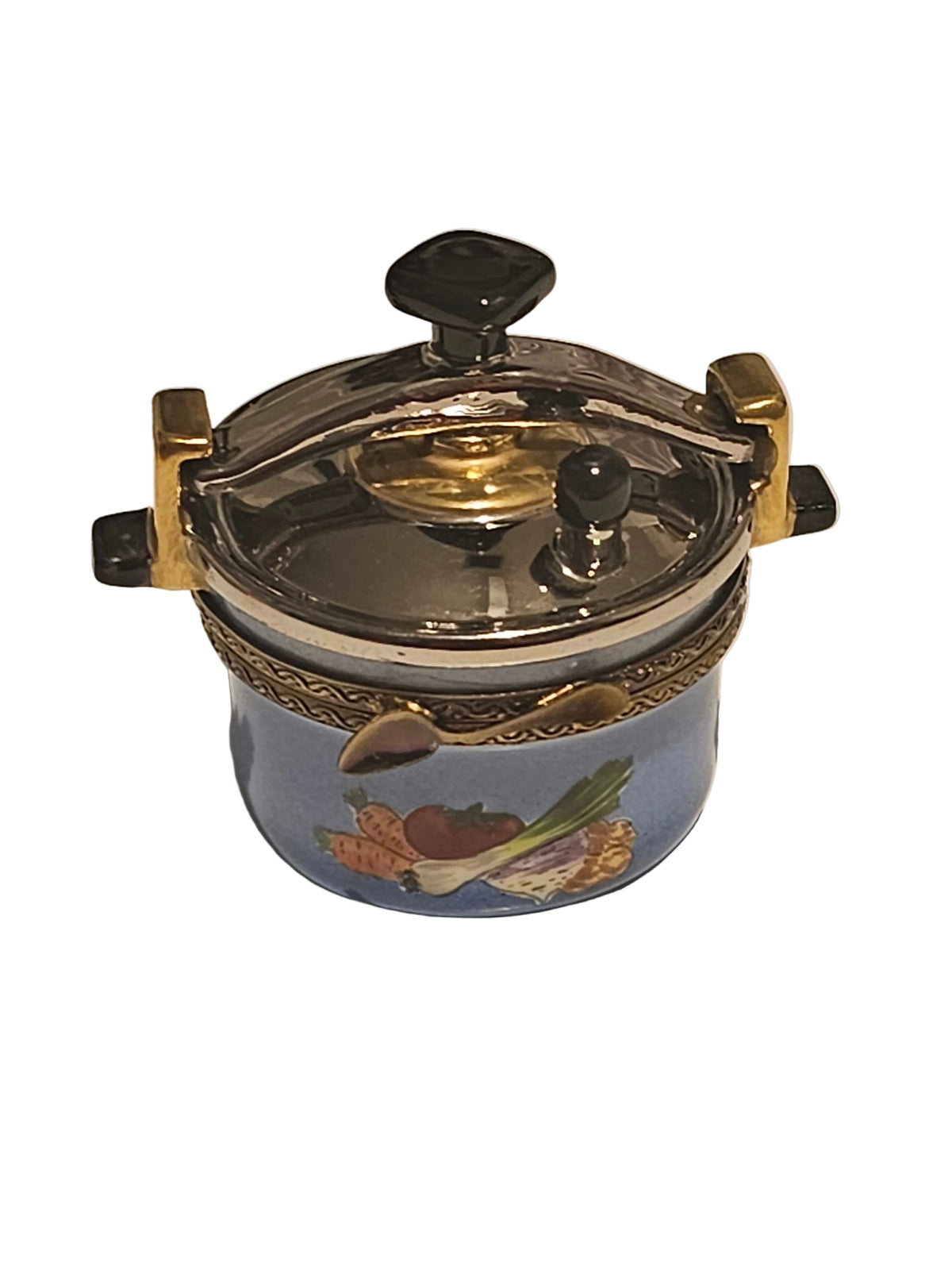 Turkey in Pressure Cooker Thanksgiving Limoges Box, a hand-painted Limoges porcelain gift