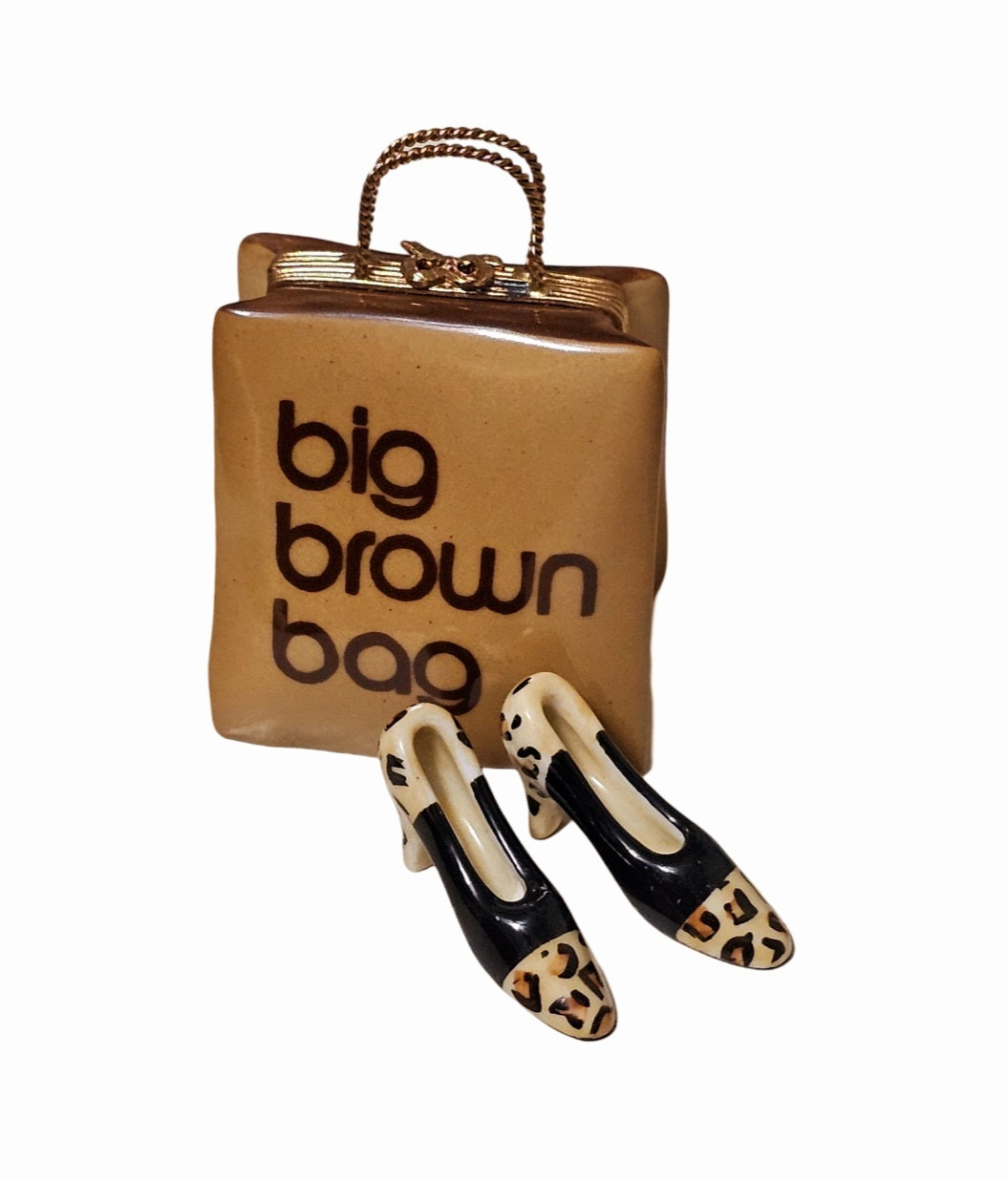 Big Brown Shopping Bag w Shoes Chic Gift Set for Her, view 2