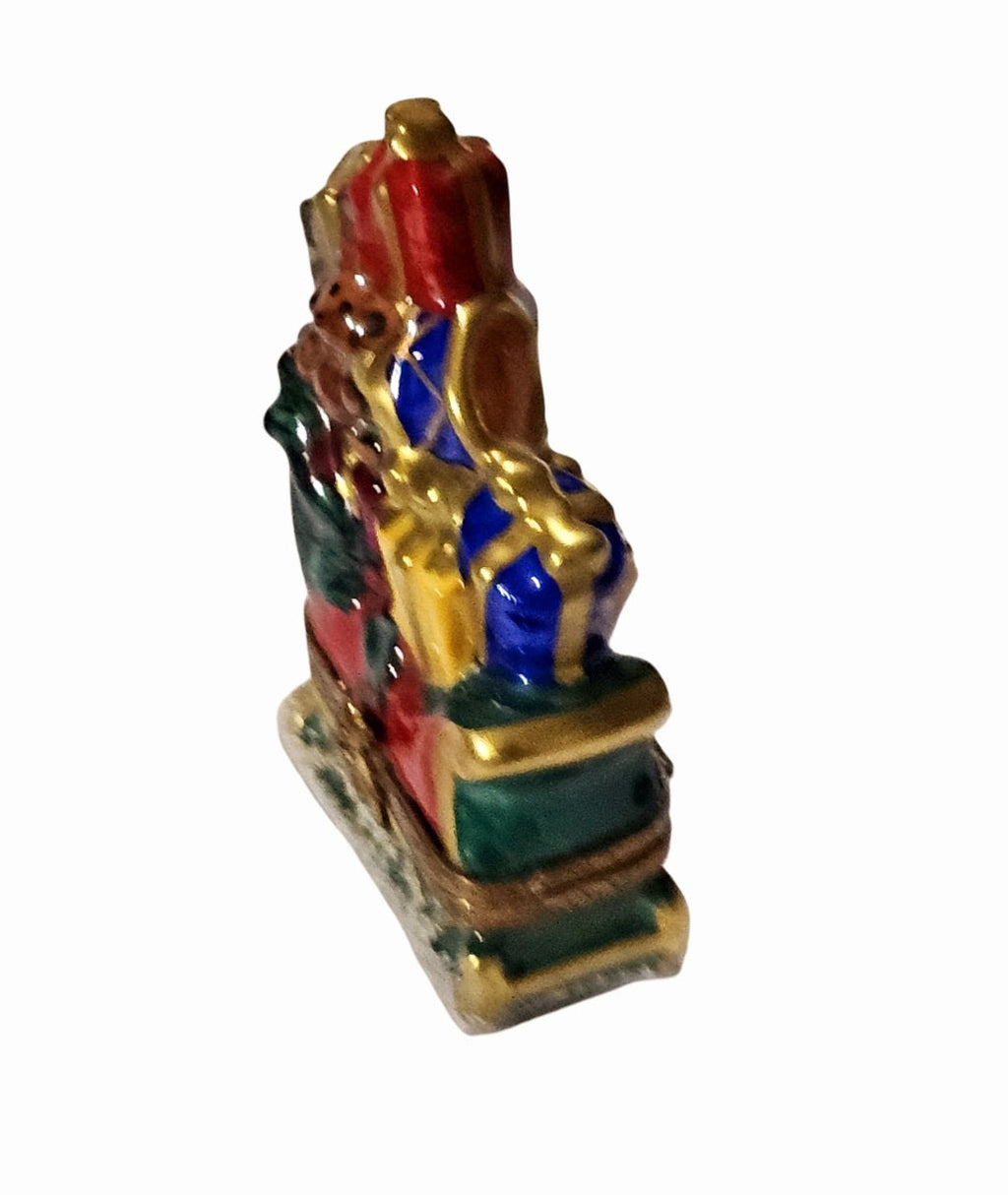 Santa's Sleigh w Gifts Limoges Box, view 4