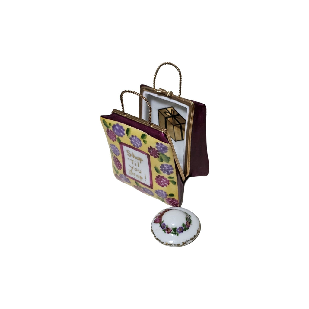 Shop Till You Drop Shopping Bag w Hat Limoges Box, view 5