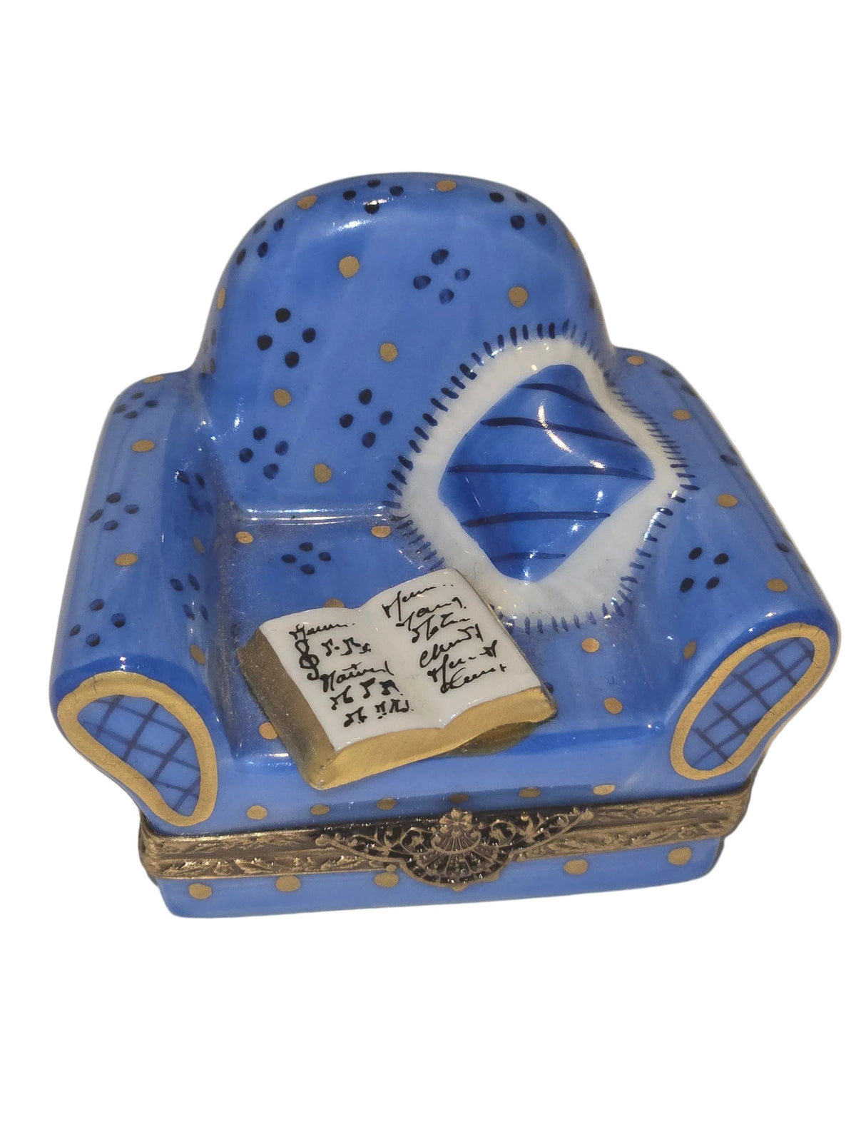 Blue Comfy Chair w Book, view 6