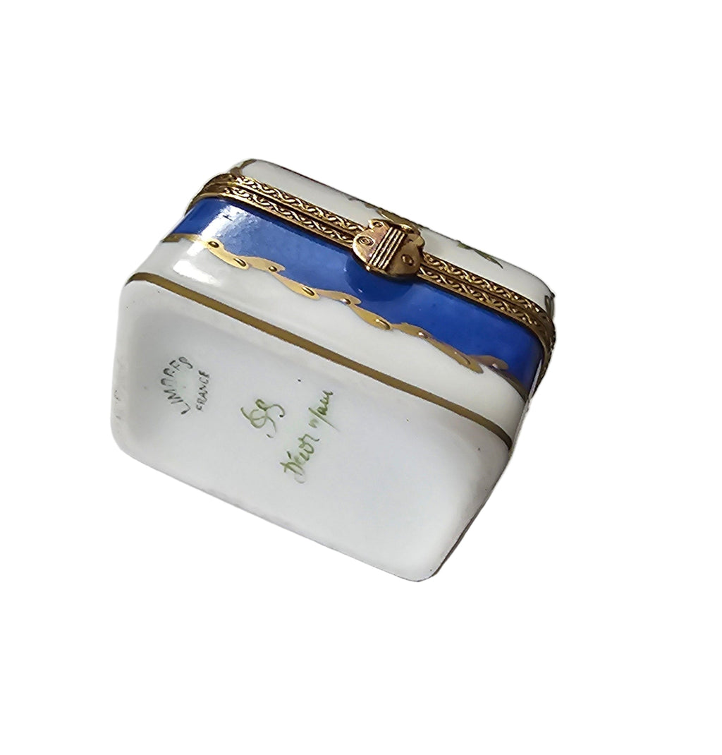 Light Blue Chest w Flowers Decor, view 4