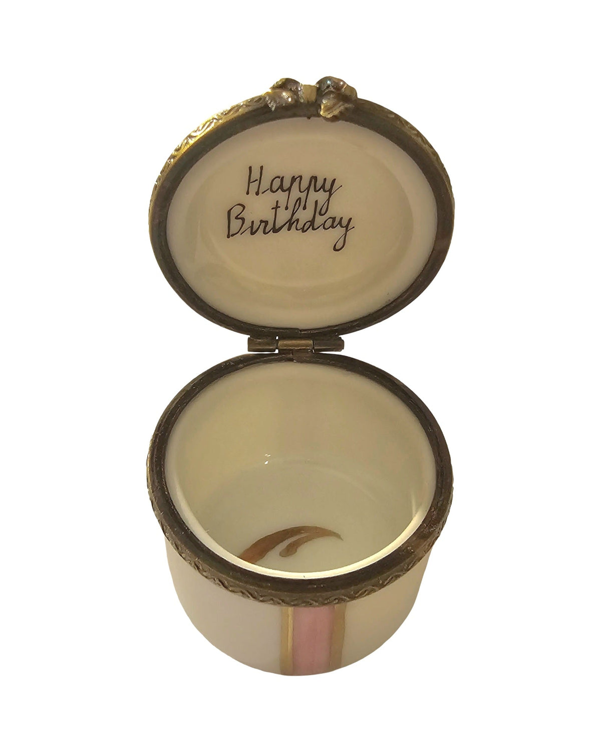 Happy Birthday Mini Gift Round Pink Ribbon Birthday Box, view 2