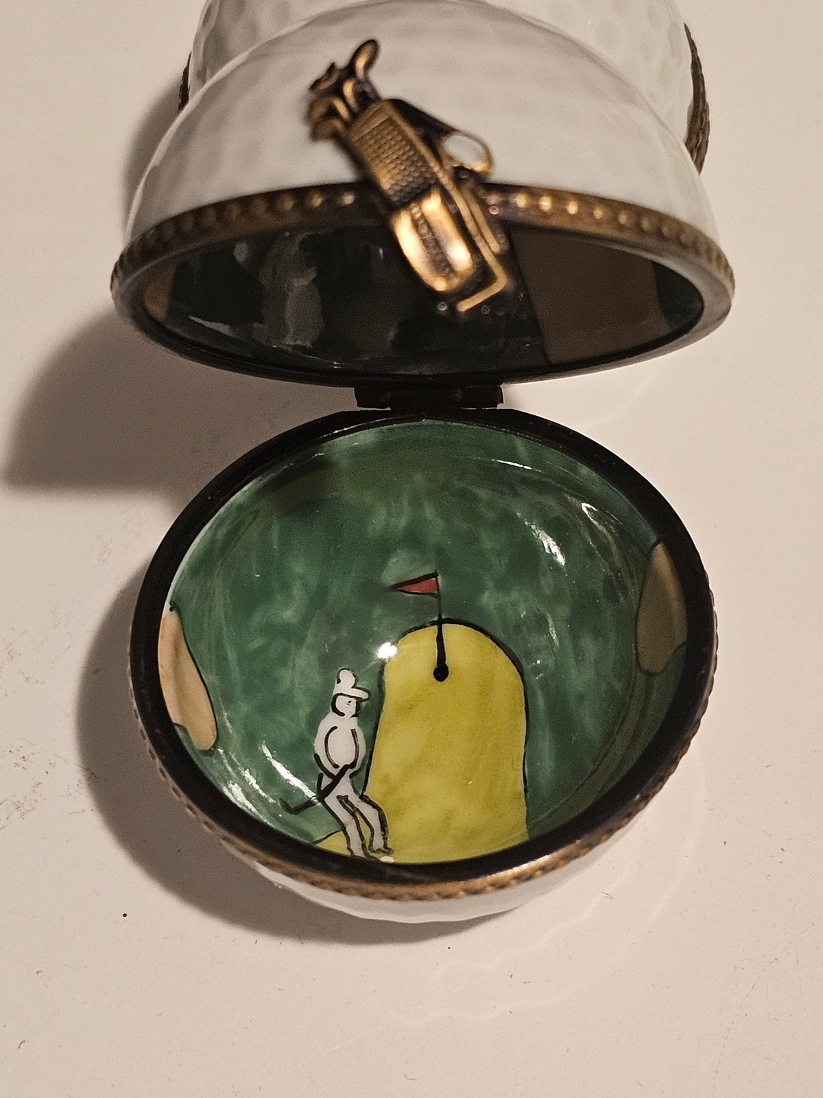Golf Ball w Flag Painting Inside, view 5