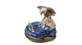 Eagle on Water Limoges Box, a hand-painted Limoges porcelain gift