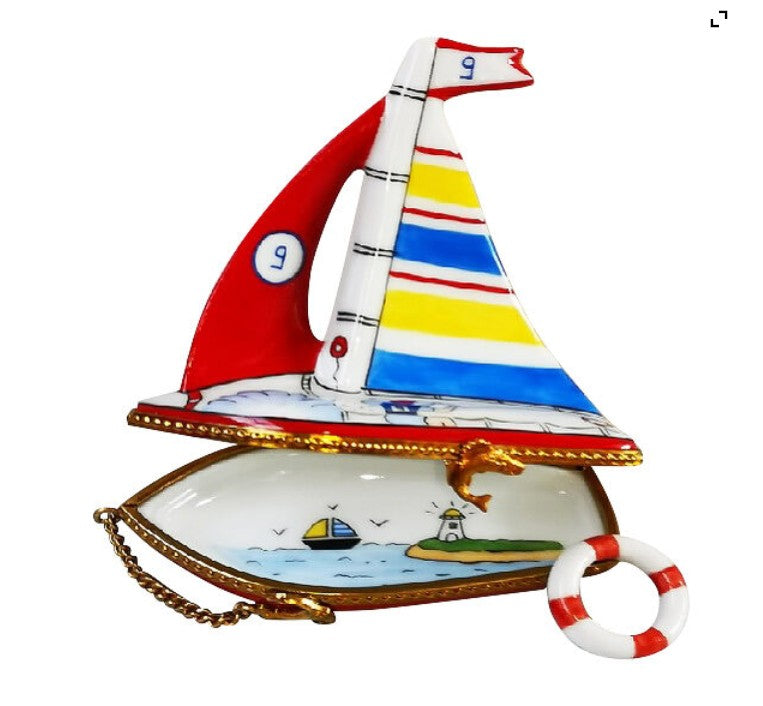 Sailboat w Life Saver, view 2