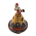 Santa Teepee Limoges Box, a hand-painted Limoges porcelain gift