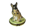 German Shepart Limoges Box for Dog Lovers, a hand-painted Limoges porcelain gift