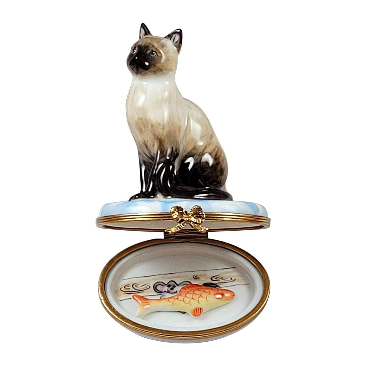 Siamese Cat Fish Limoges Box Gift, view 2