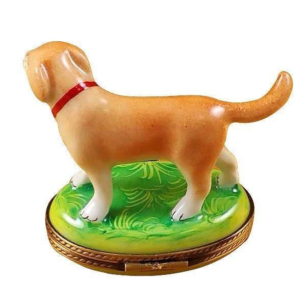 Standing Blond Labrador Figurine Limoges Box for Collectors, view 3