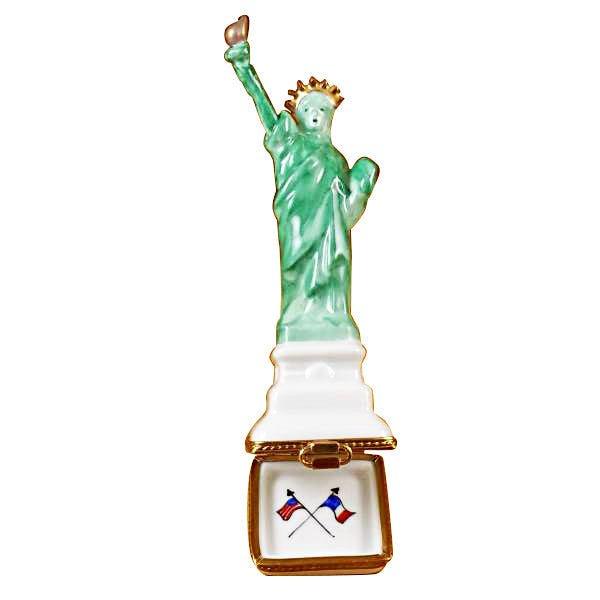 Statue of Liberty White Base Limoges Box for Collectors, view 2