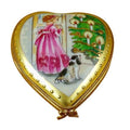 Studio Collection Heart Little Girl Christmas Limoges Box, a hand-painted Limoges porcelain gift