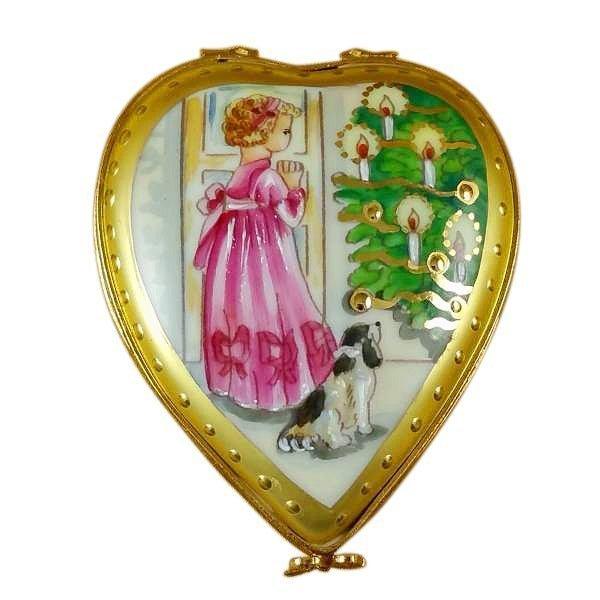 Studio Collection Heart Little Girl Christmas Limoges Box, view 3