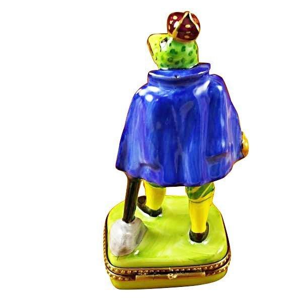 Tall Frog Prince Porcelain Limoges Porcelain Art Object Gift, view 3