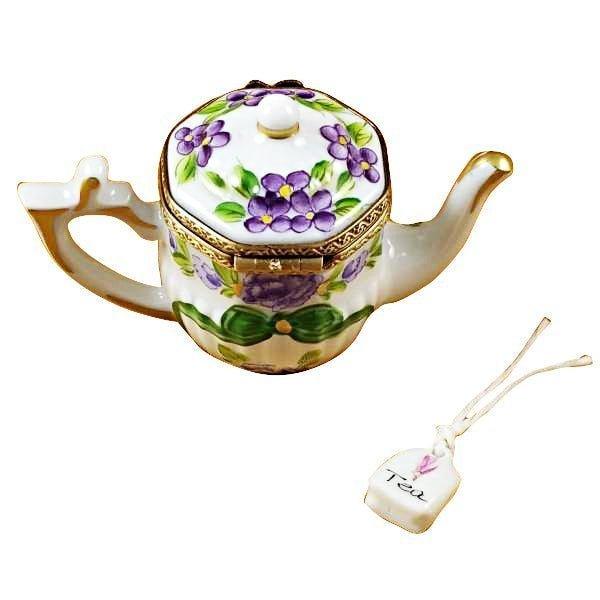 Butterfly Teapot Porcelain Limoges Porcelain Art Object Collectors, view 3