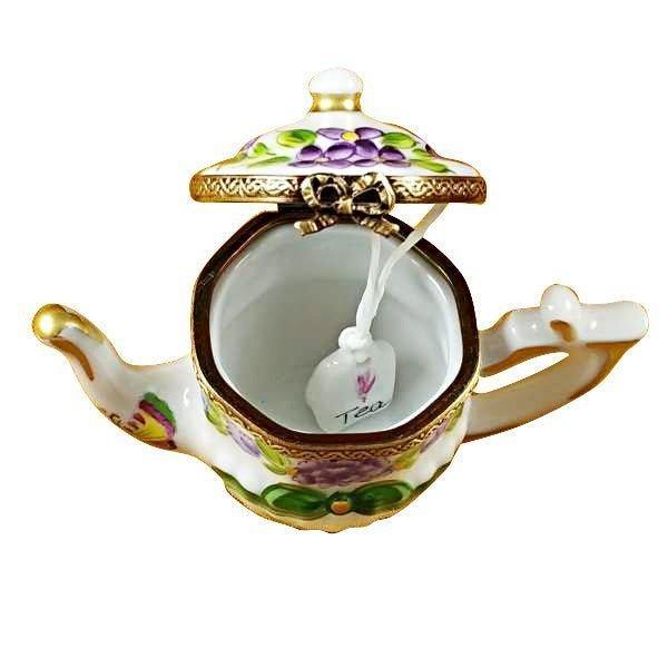 Butterfly Teapot Porcelain Limoges Porcelain Art Object Collectors, view 2