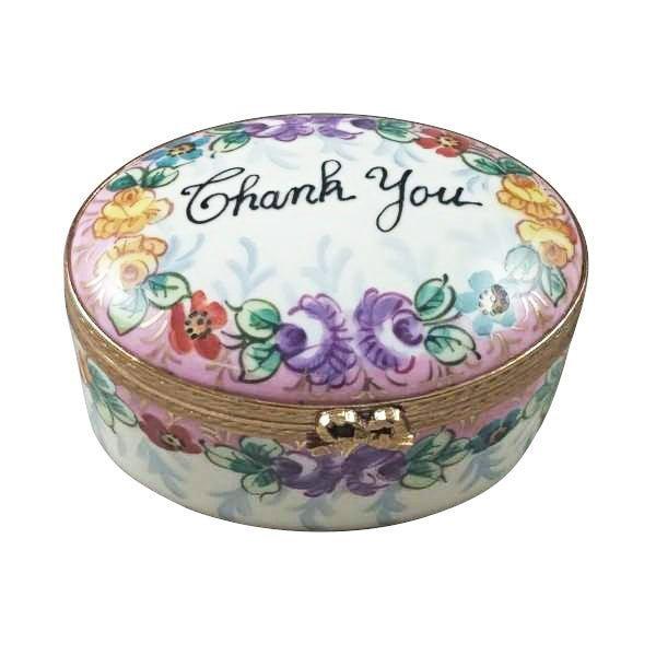 Thank You Oval Limoges Box Gift, view 4