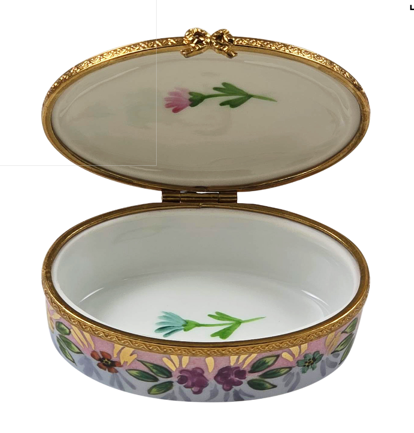 Thank You Oval Limoges Box Gift, view 2