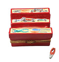 Tool Box with Plyers, a hand-painted Limoges porcelain gift