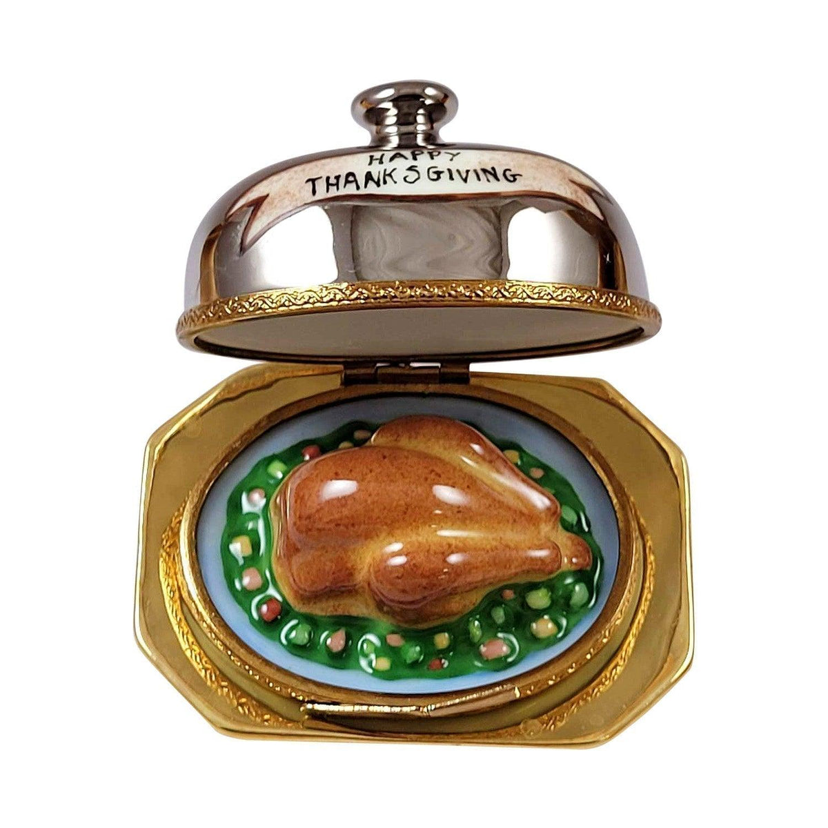 Turkey Under Chrome Happy Thanksgiving Limoges Box, view 2