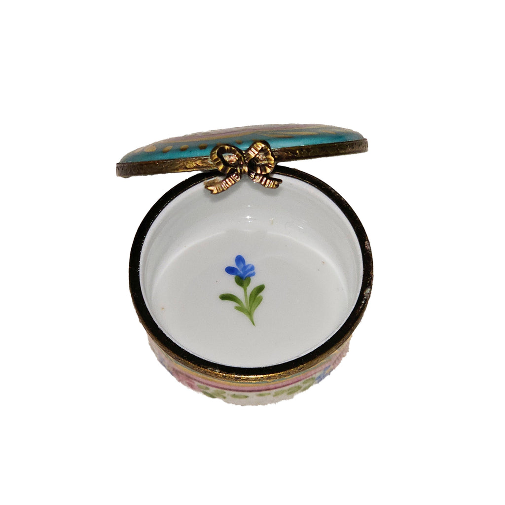 Small Turquois Pink Round Roses Box, view 2