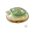 Turtle Sand Removable Egg Limoges Box, a hand-painted Limoges porcelain gift