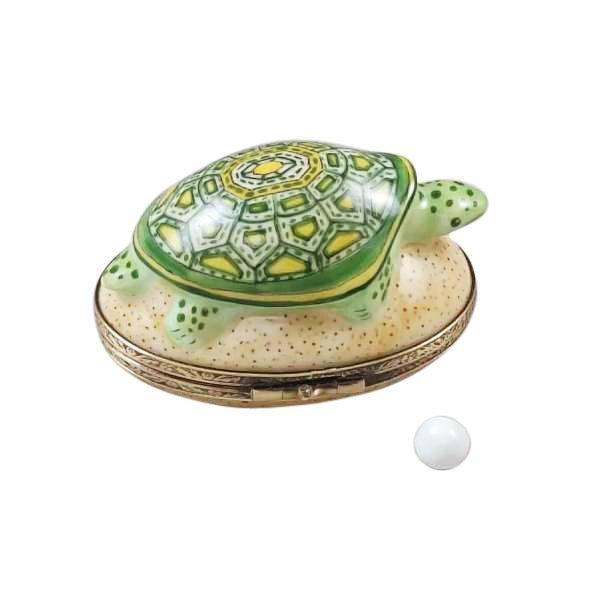 Turtle Sand Removable Egg Limoges Box, view 3