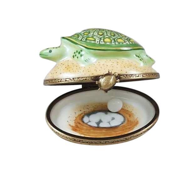 Turtle Sand Removable Egg Limoges Box, view 2